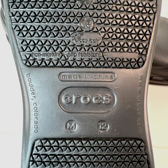 Crocs Black Crocs Clogs Lightweight Unisex Size 12 - Picture 8 of 9